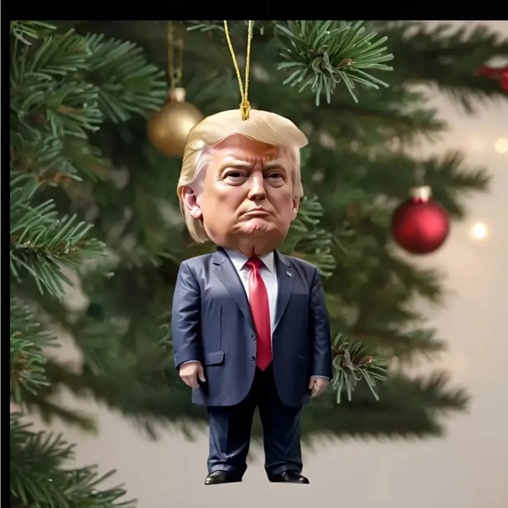 Trump-Inspired Acrylic Christmas ornaments & Halloween Decor - - Picture 1 of 9
